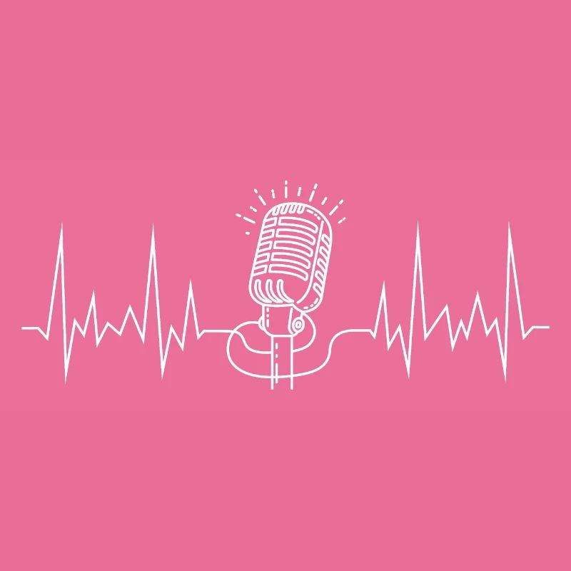 wave line microphone white