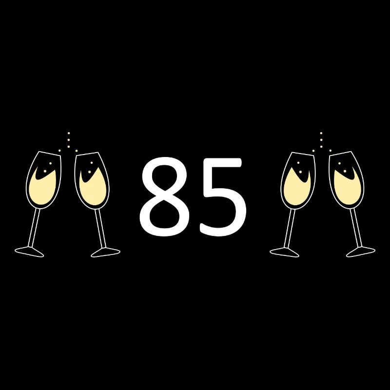 85e anniversaire 85 ans 85 Numéro 85 Blanc