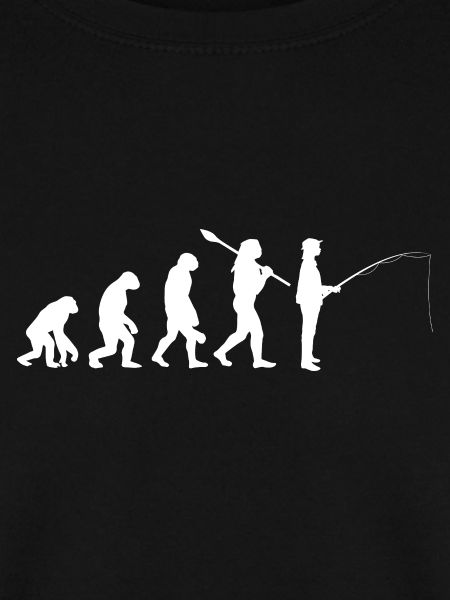 Evolution of Man Fishing Silhouette