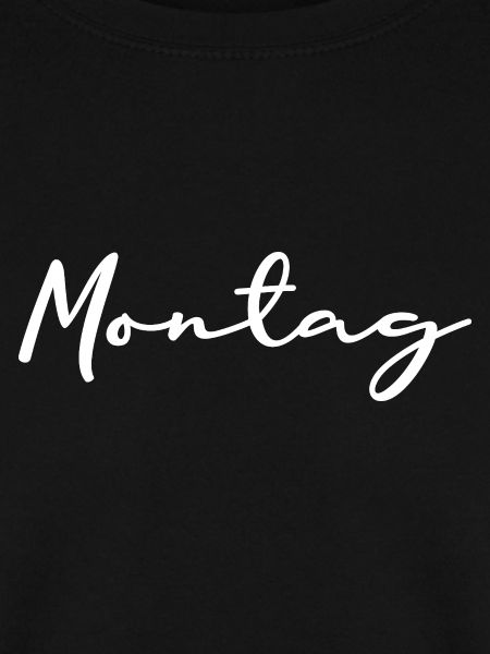 Monday lettering white