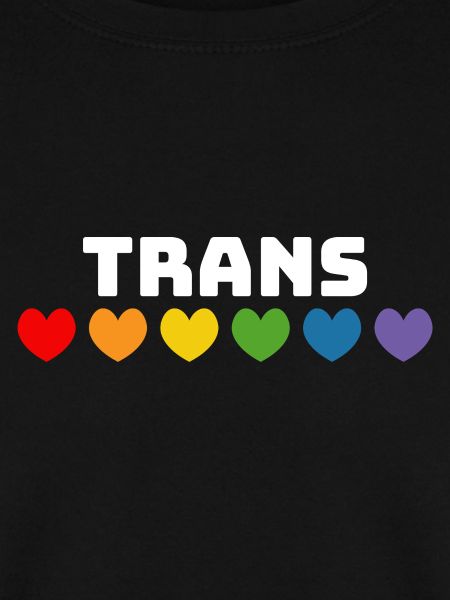 Rainbow heart trans white