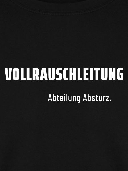 Vollrauschleitung. Abteilung Absturz. Pegelfest.