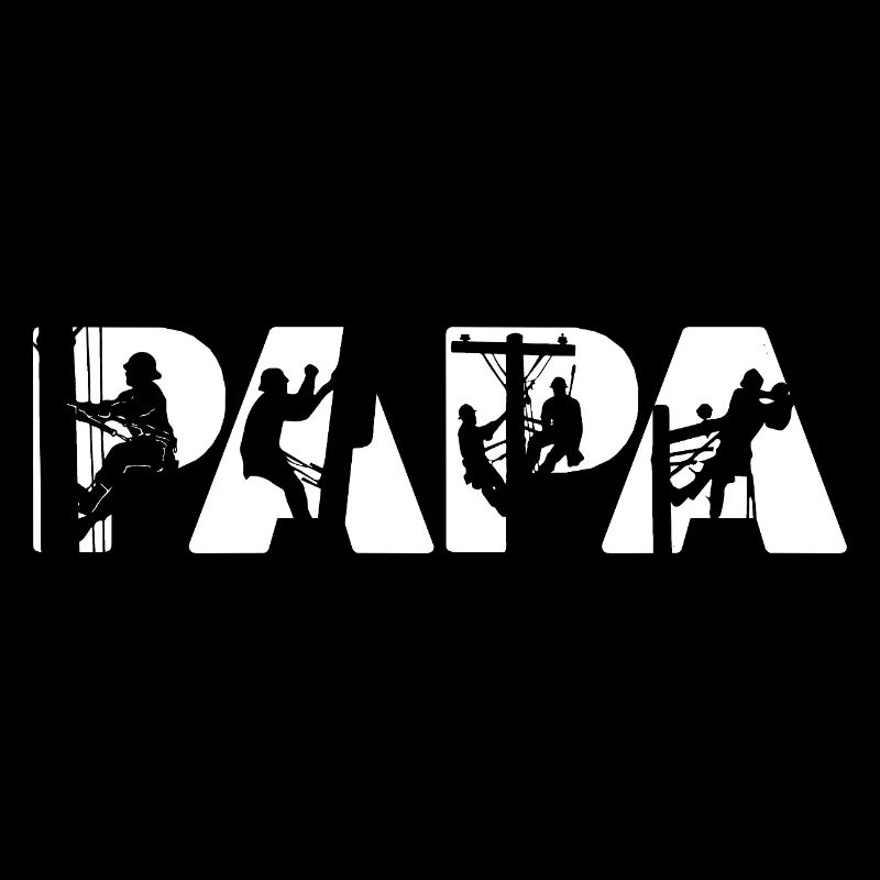 Electrical Line Worker Utility Papa Lineman Dad