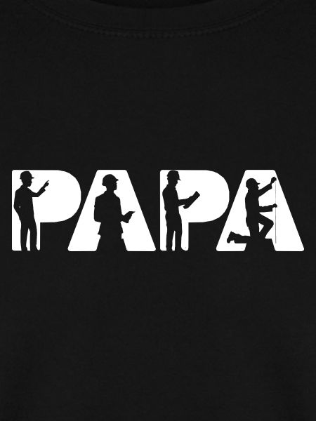 Papa Engineer Construction Silhouettes