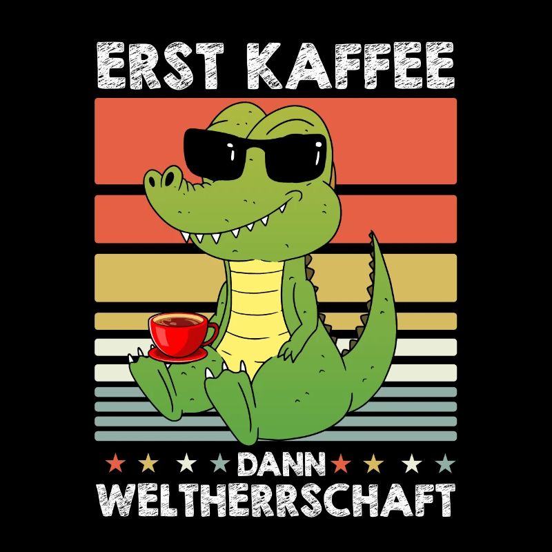 Krokodil Alligator Kaffee-Sonnenbrille