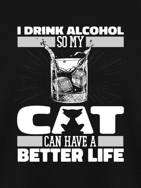 Drinking alcohol drinking cat