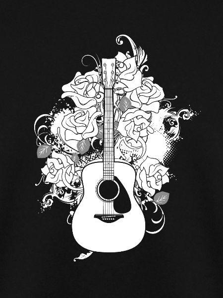 Akustikgitarre Blumen