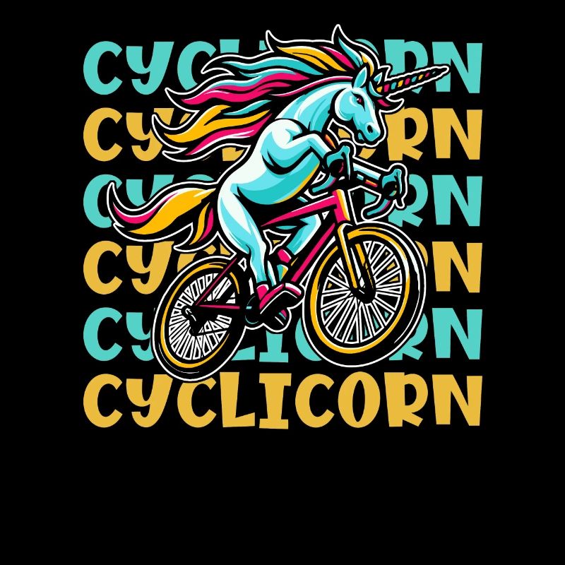 Cycliste Sur Route Cycliste Licorne Cyclicorne