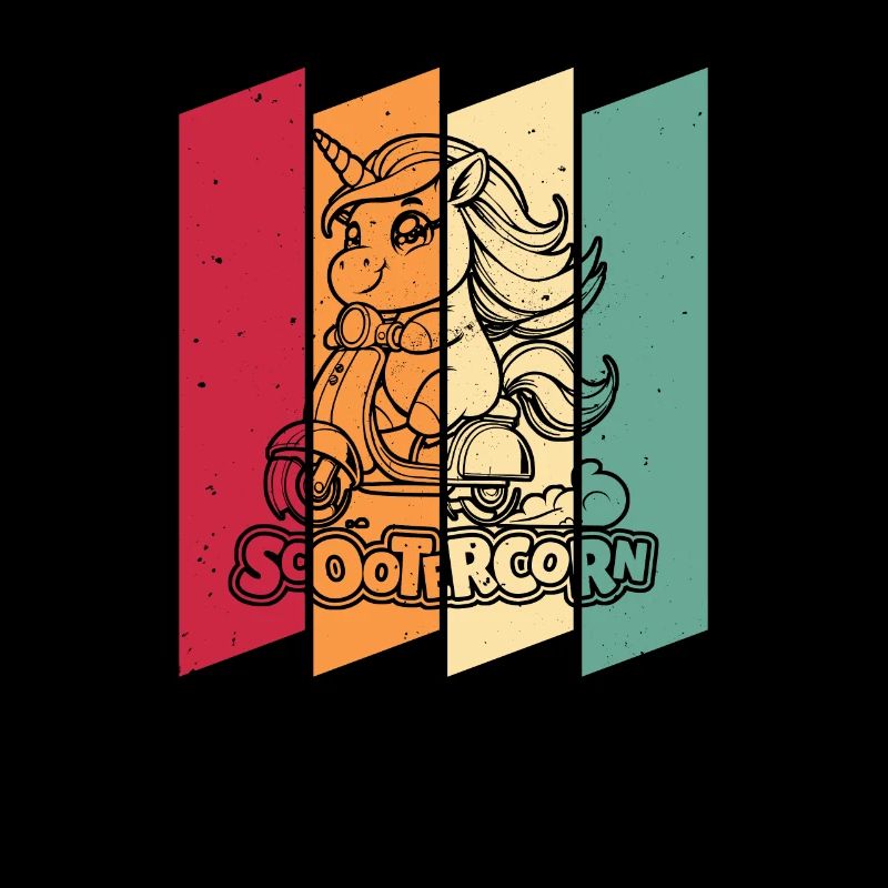 Motorroller Einhorn Scootercorn