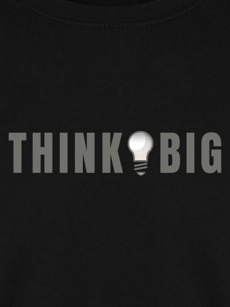 Think big - Glühbirne Motiv & Schriftzug
