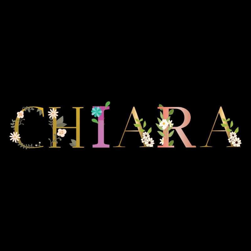 CHIARA name decorated with flowers