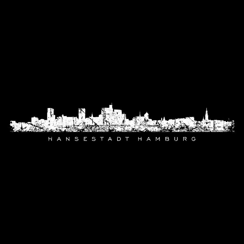 Hamburg Skyline (Vintage/Weiß)