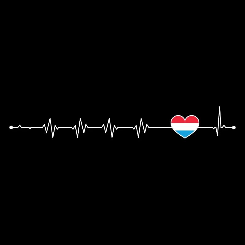 Blauer Akzent Herzschlag-Linie