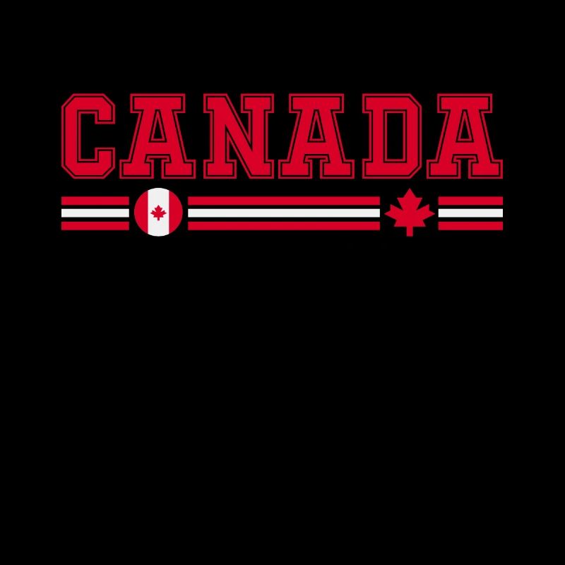 Canada, flag and emblem of Canada. Supporters