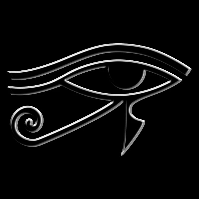 Oeil d’Horus (Oeil de Horus) Symbole Blanc Effet 3D