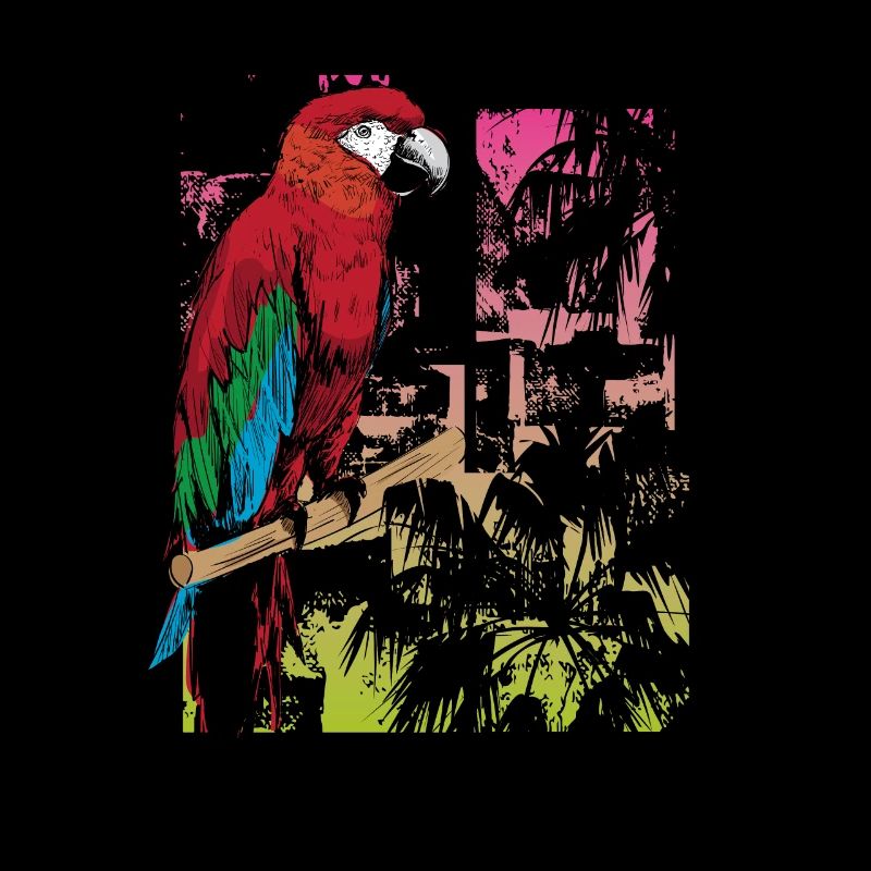 Parrot on a branch in the Amazon