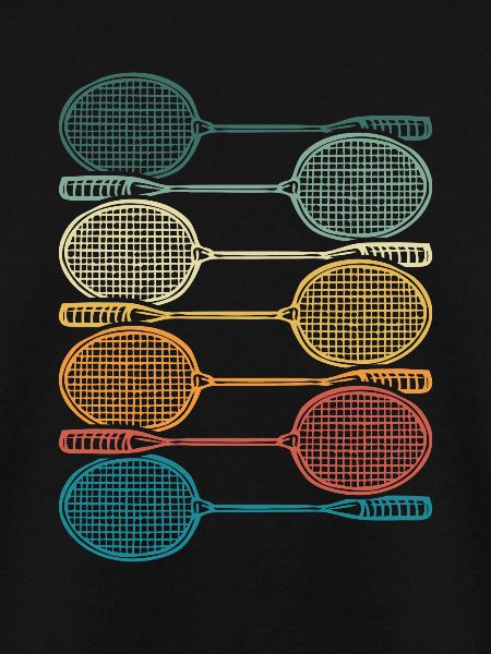 Bunte Badmintonschläger