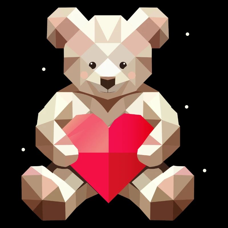Ours en peluche mignon avec coeur pour la Saint-Valentin