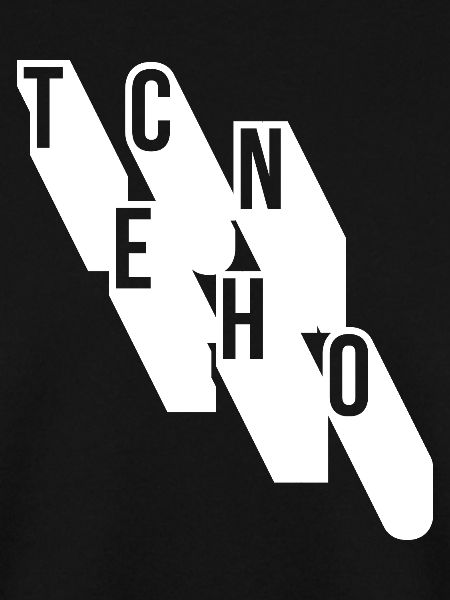 techno music geometric logo design