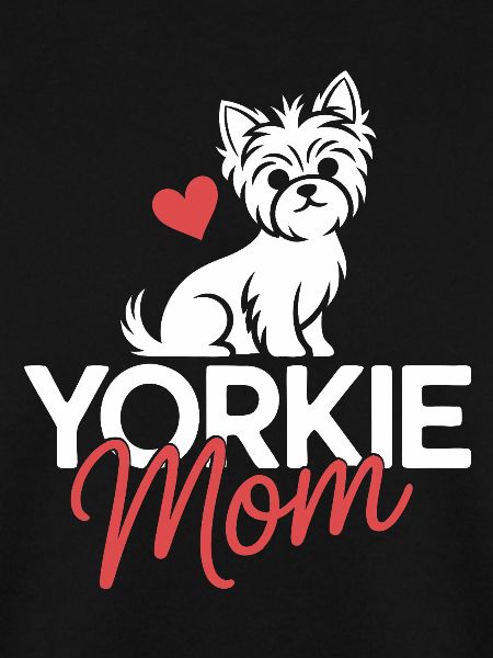 Yorkie Mom Herzlogo Design