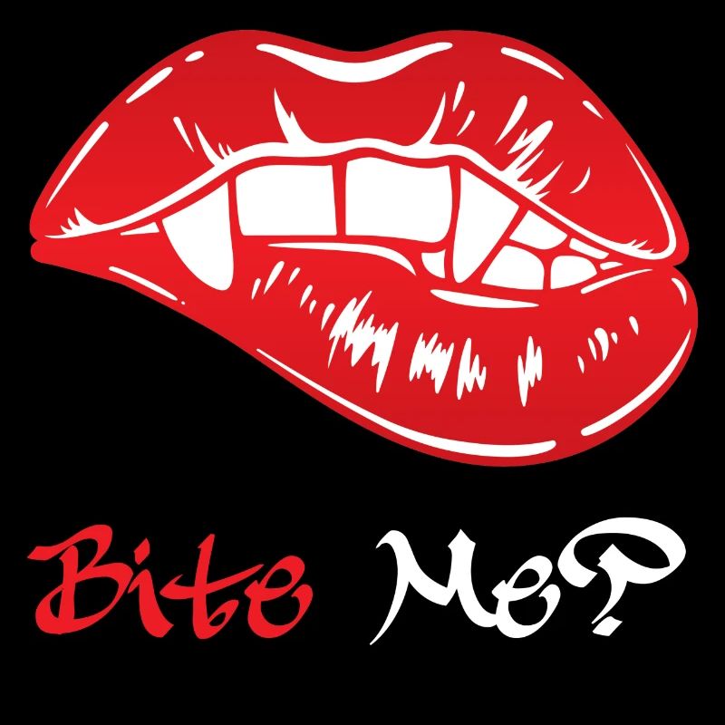 Bite Me Vampire Love Lips