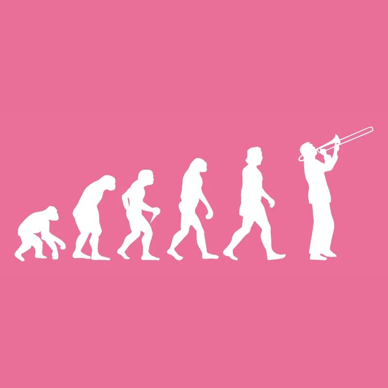 Evolution Posaune Musiker Posaunist Geschenkidee