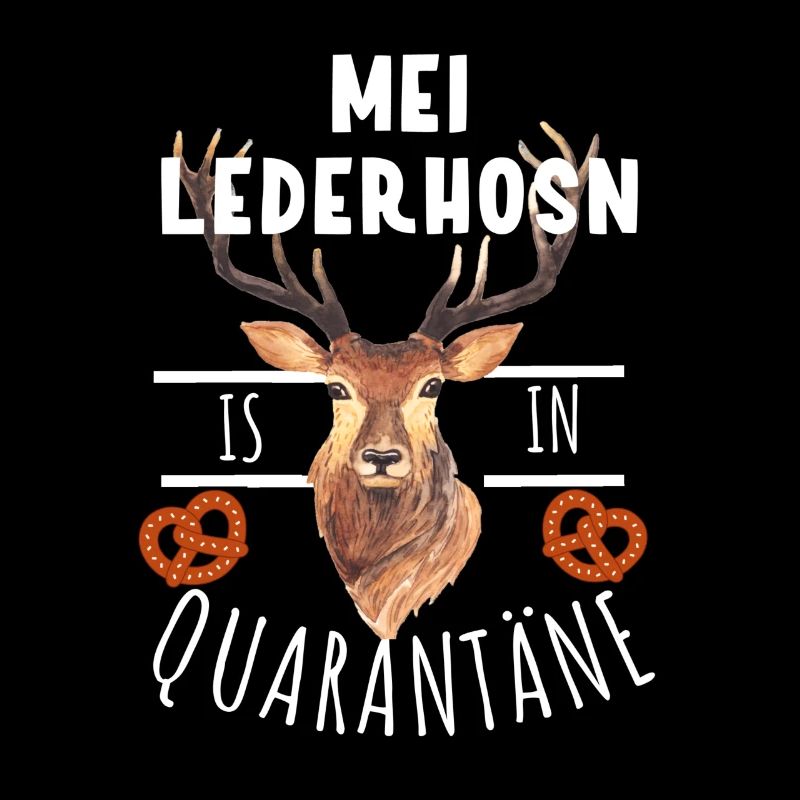 Lederhosn Quarantäne Hirsch Dirndl Shirt