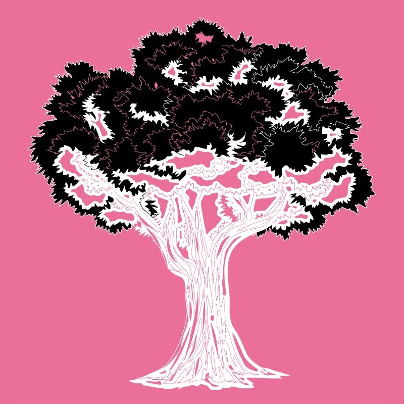 Beautiful black and white tree for minimalists