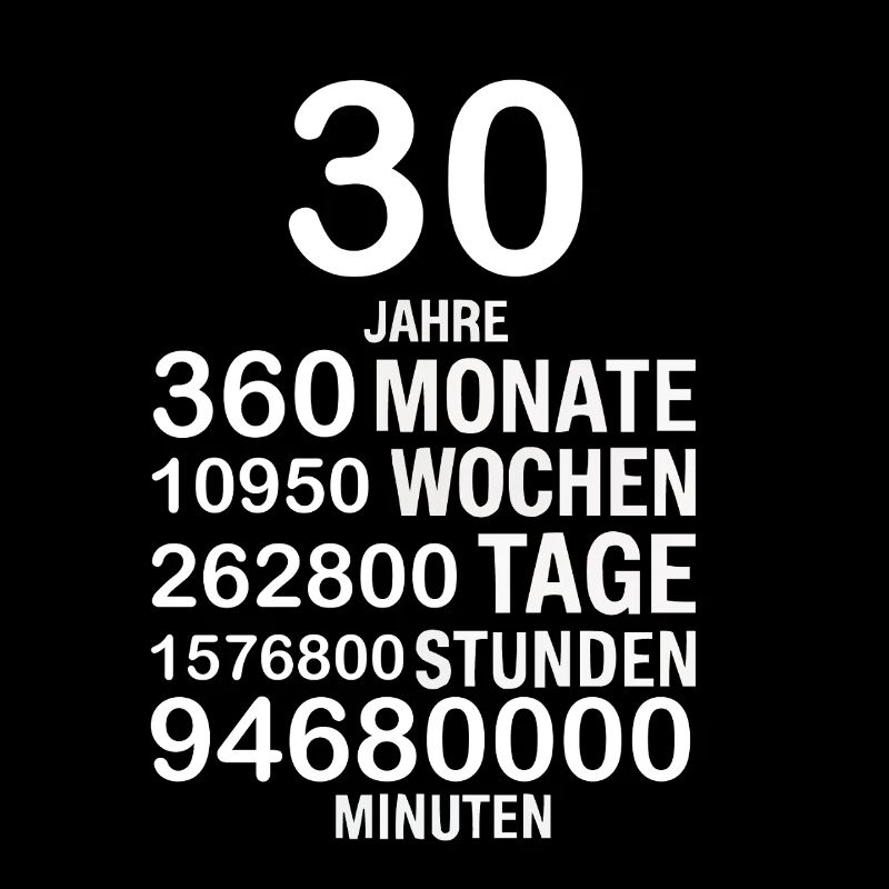 30 Jahre – Witziges Zeitangaben Design
