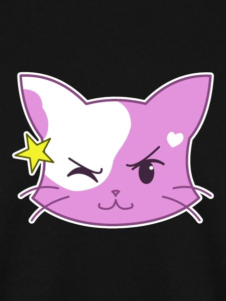 Herzkatze Standart Version zwinkernd