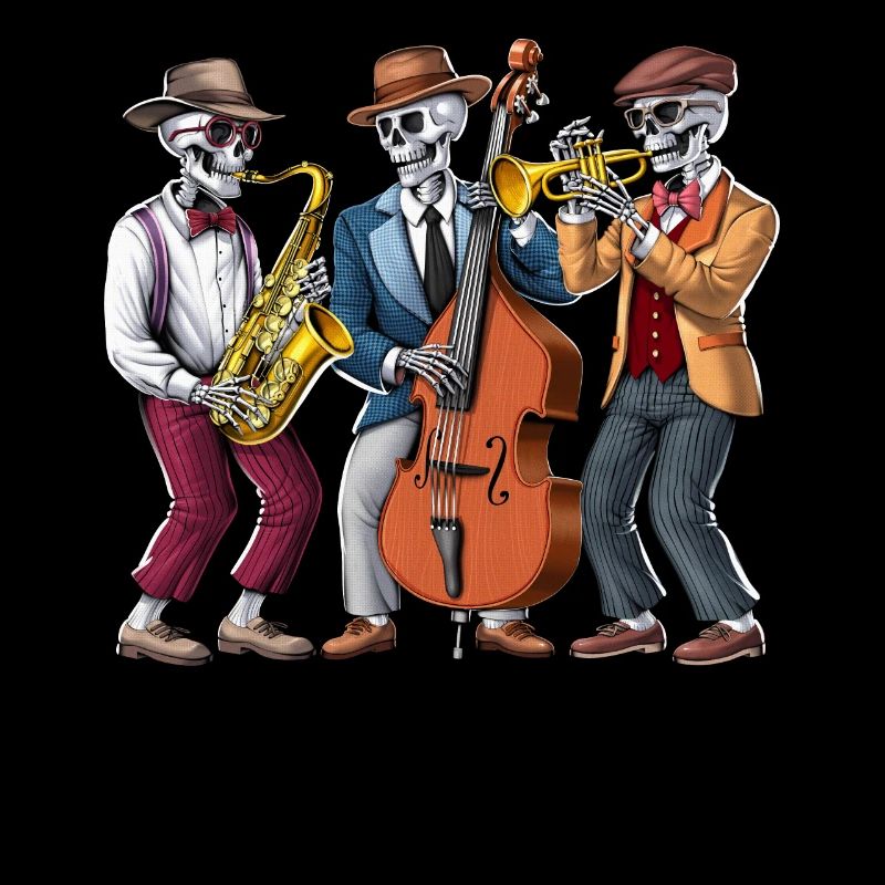 Skeleton Jazz Musiker