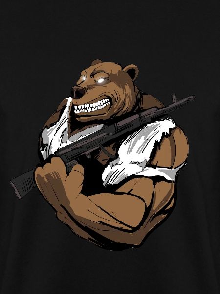Bär mit der Waffe