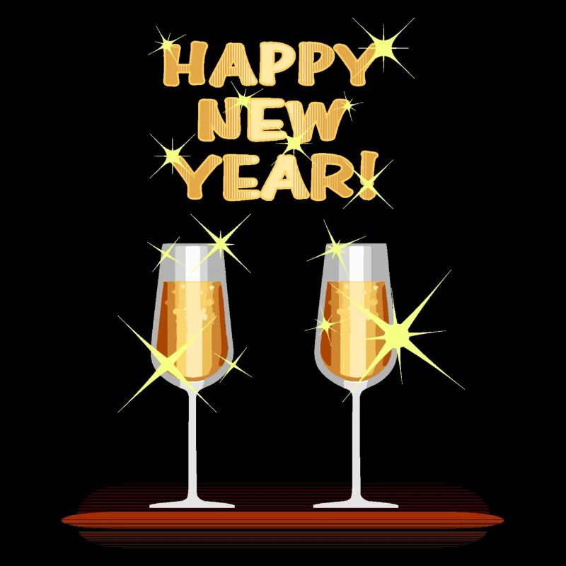 Neues Jahr Silvester Neujahr Mitternacht geschenk