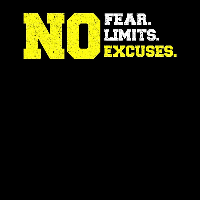 No Fear Limit Excuses Motivation Gift Idea