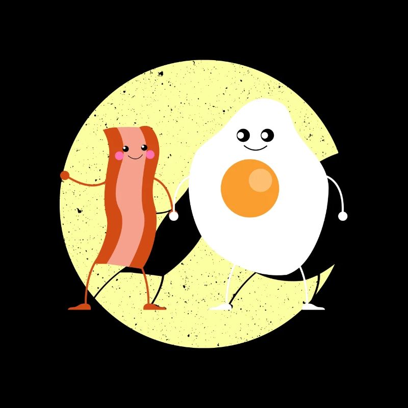 Bacon Bacon Egg Yummy Funny Eating Friends