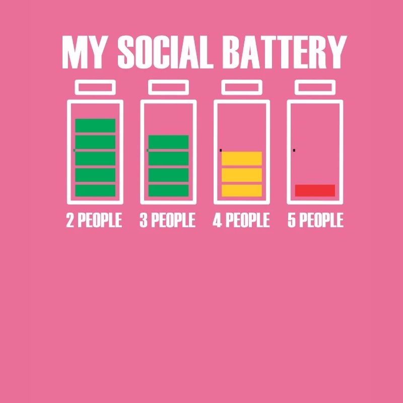 Introvertiert Social Battery Geschenkidee