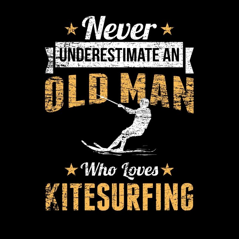Alter Mann Kitesurfen Kitesurfer