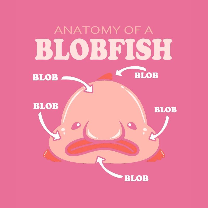 Blobfisch Tiefsee Grumpy Introvertiert Geschenk