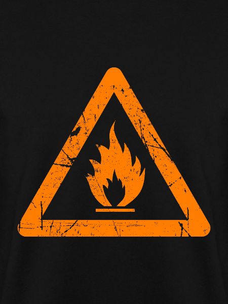 Flammable symbol textures gift
