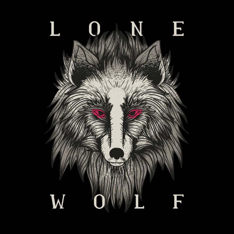 Lone Wolf Illustration Gift