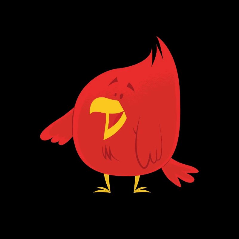 Lustiger Roter Vogel