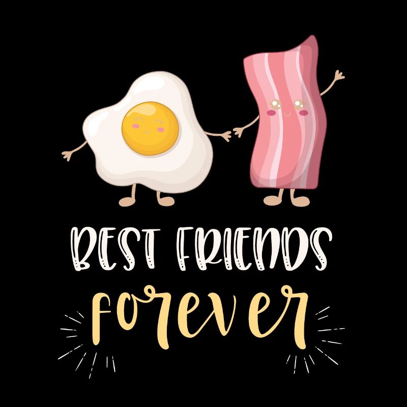 Cute Egg Bacon Best Friends BFF gift