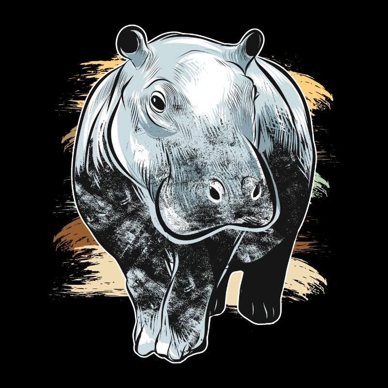 Hippo Nilpferd Afrika lustiger Tierblick