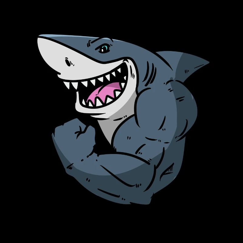 Shark shark with biceps