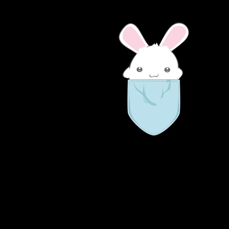 Doux lapin kawaii en sac