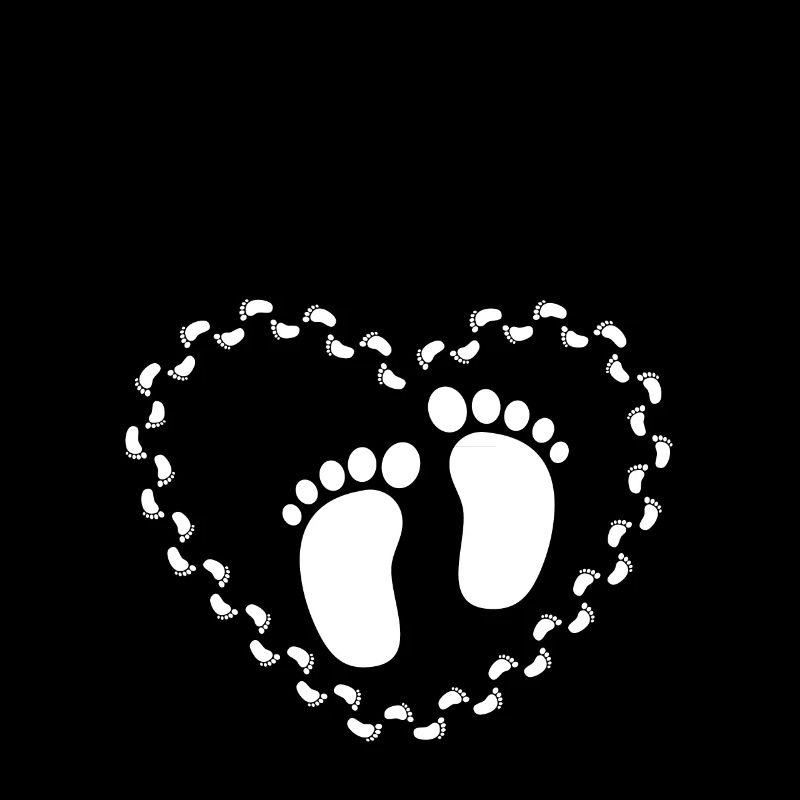 Bébé pieds coeur empreinte grossesse ventre