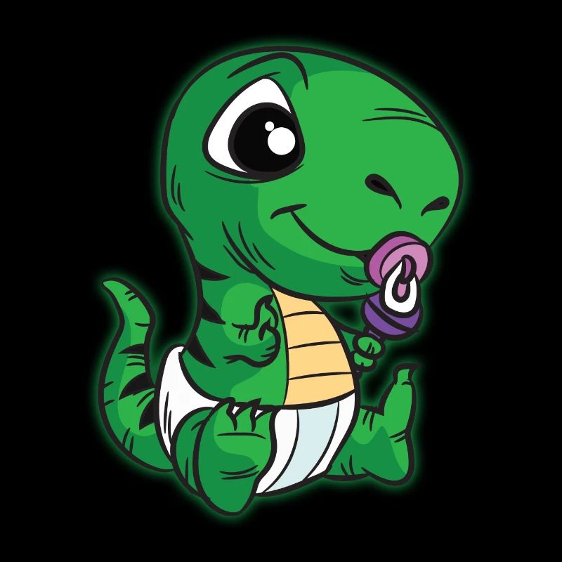 BABY dinosaur TREX pacifier rattle