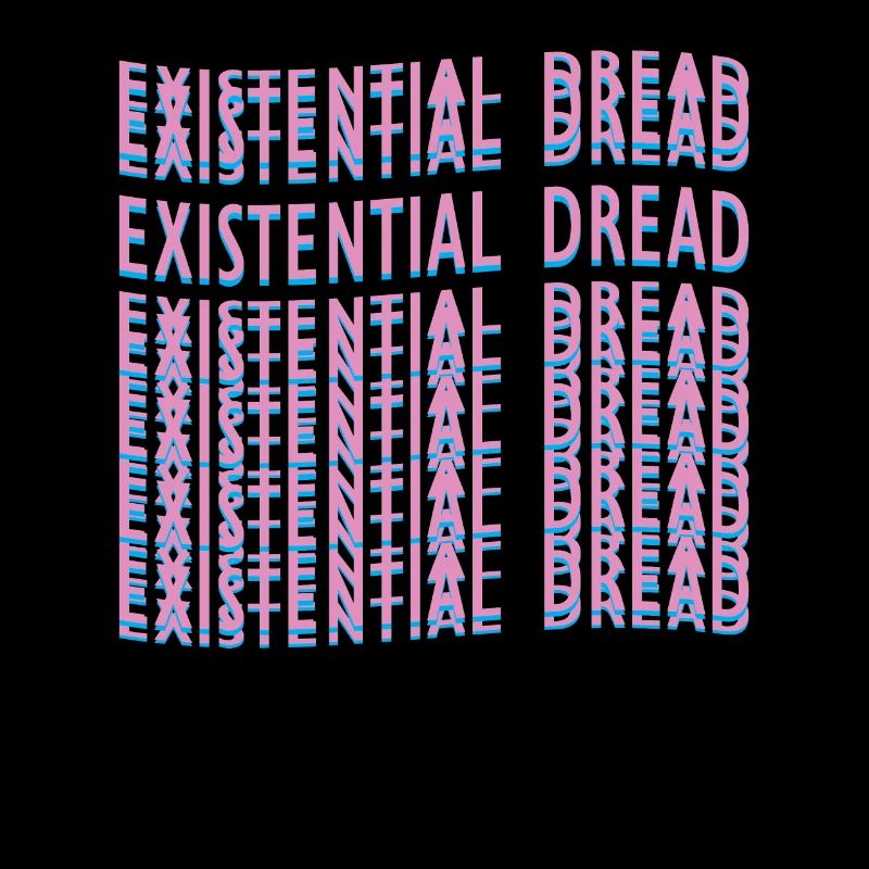 Existential Dread Produkt Retrowave Ästhetik
