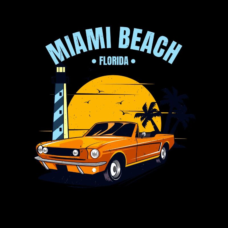 Miami Beach Muscle Car Auto Florida