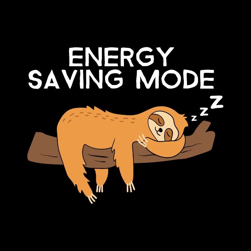 Energy Saving Mode Funny Sloth Sleep Shirt Chiller